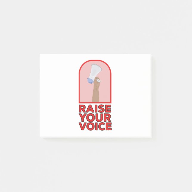 Raise your voice post-it notes (Front)