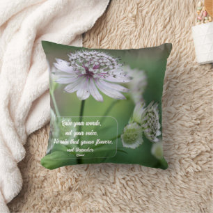 Raise Your Words Rumi Inspirational Quote  Cushion