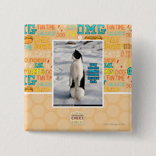 Raised by Penguins 15 Cm Square Badge