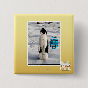Raised by Penguins 15 Cm Square Badge