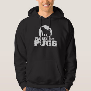 RAISED BY PUGS Dark Hoodie
