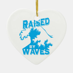raised by waves ceramic ornament