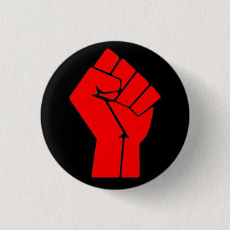 Raised Fist 3 Cm Round Badge