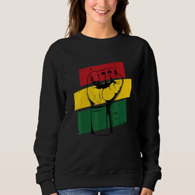 Raised Fist Black Power Africa Blm 1 Sweatshirt (Front)