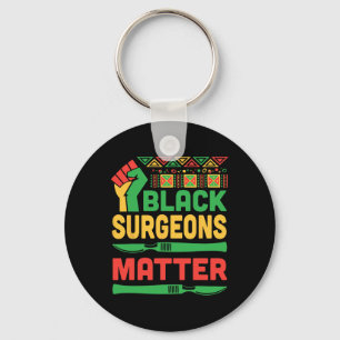 Raised Fist Heartbeat Black Surgeons Problem Healt Key Ring