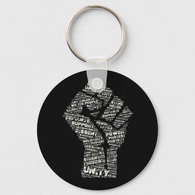 Raised Fist Keychain (Front)