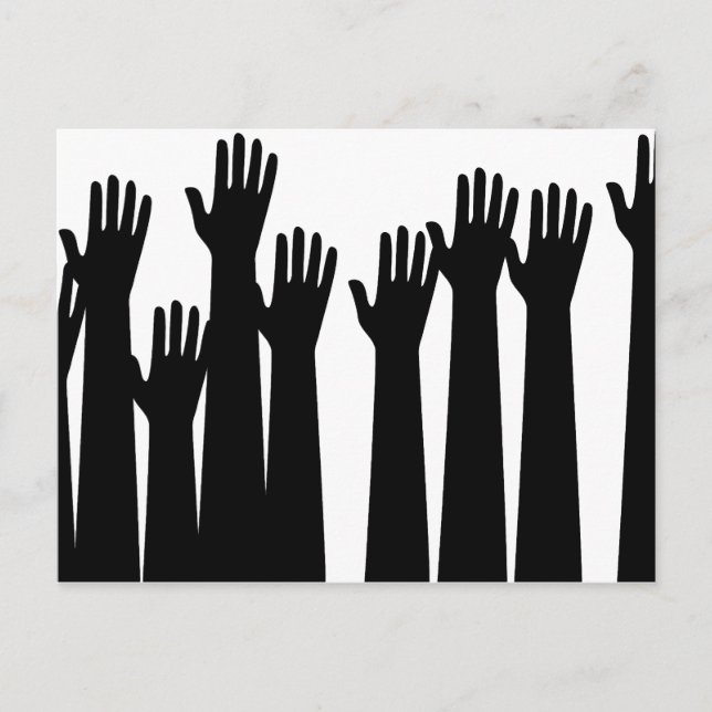 Raised Hands Postcard (Front)