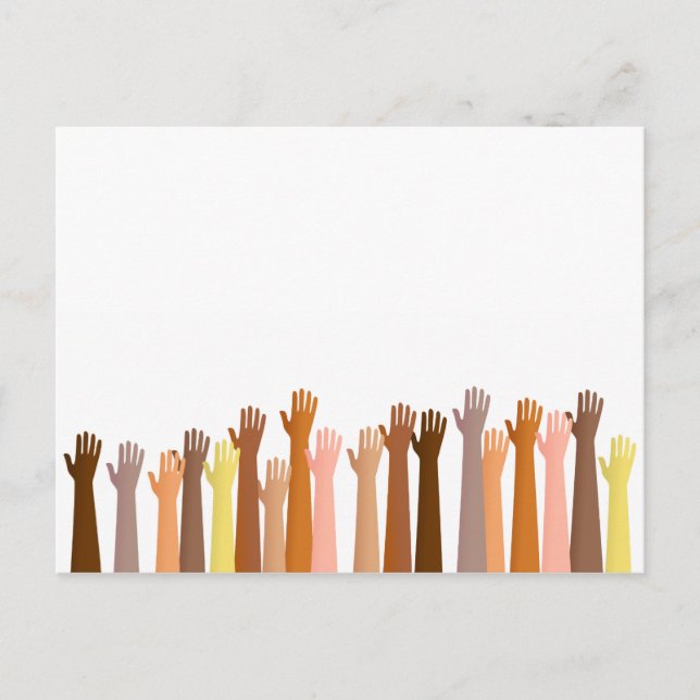 Raised Hands Postcard (Front)