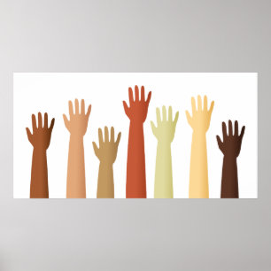 Raised Hands Poster