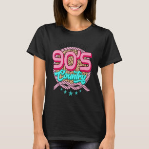 Raised On 90's Country Leopard Retro Western Girls T-Shirt