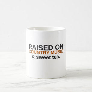 Raised On Country Music Sweet Tea Funny Coffee Mug
