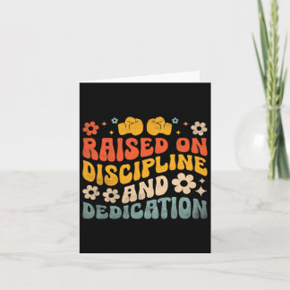 Raised On Discipline And Dedication Boxer Sports B Card