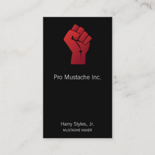 Raised Red Gradient Fist Business Card