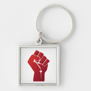 Raised Red Gradient Fist Key Ring