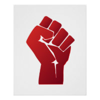 Raised Red Gradient Fist