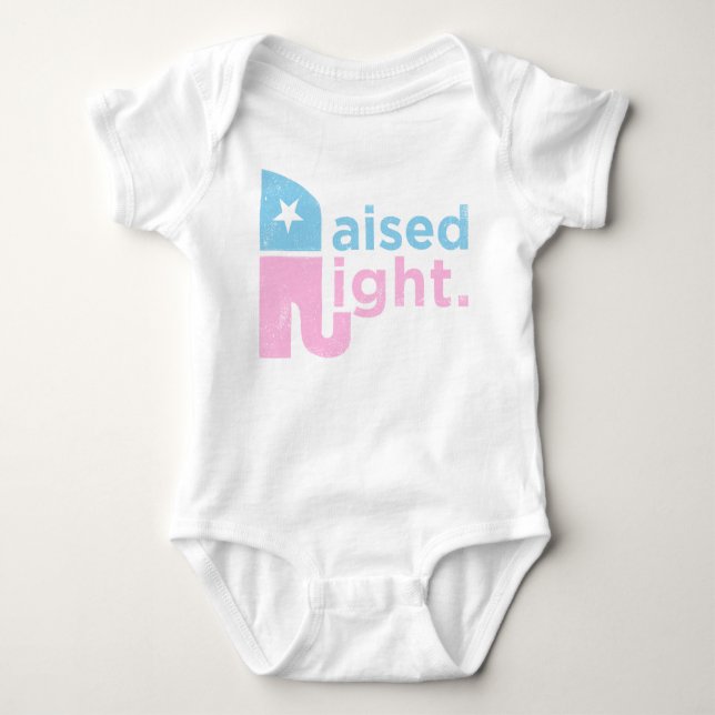 Raised Right Baby Bodysuit (Front)