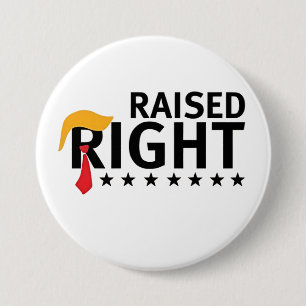 Raised Right Proud Maga Trump inauguration Day 7.5 Cm Round Badge