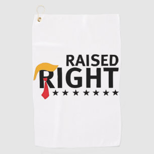 Raised Right Proud Maga Trump inauguration Day Golf Towel