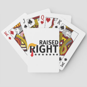 Raised Right Proud Maga Trump inauguration Day Playing Cards