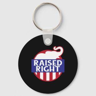 Raised Right Raised Right Vote Trump Republican El Key Ring