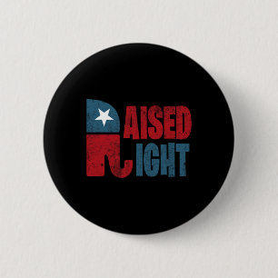 Raised Right Republican Elephant Vote Republican T 6 Cm Round Badge