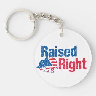 Raised Right - Republican Key Ring
