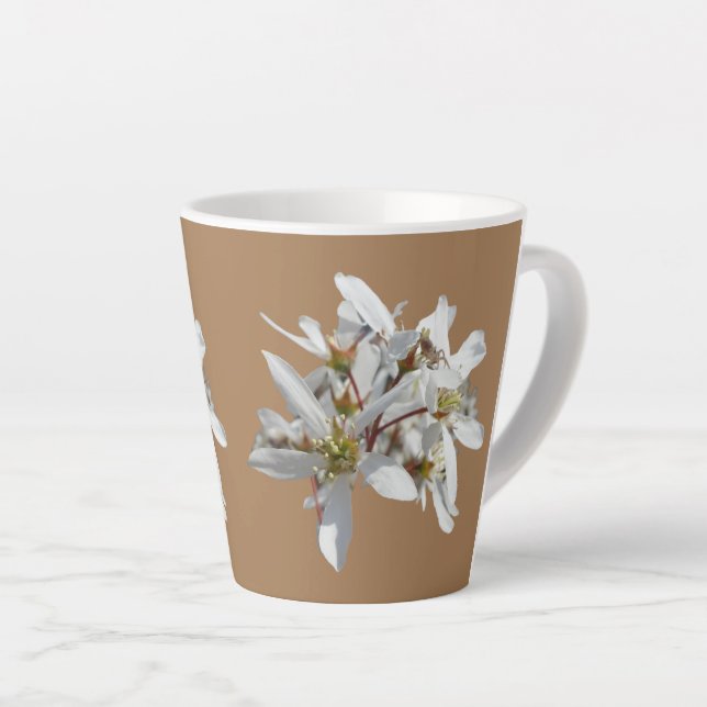 Raisin Blossom Cust. Brown Latte Mug (Right Angle)