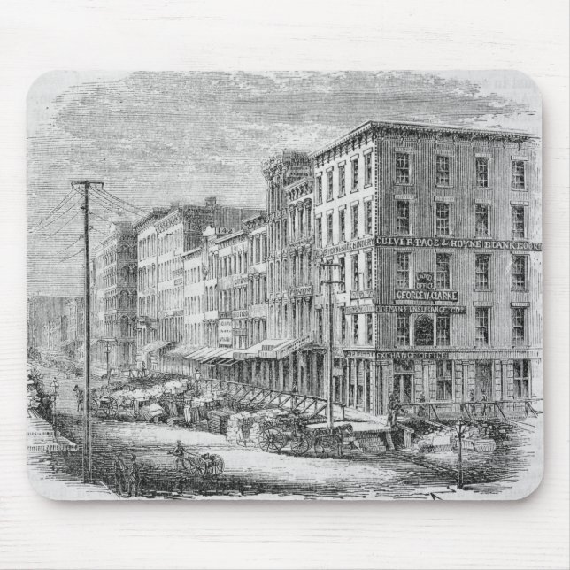 Raising a block of buildings in Chicago Mouse Pad (Front)