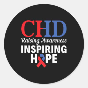 Raising Awareness Inspiring Hope - Chd Awareness Classic Round Sticker