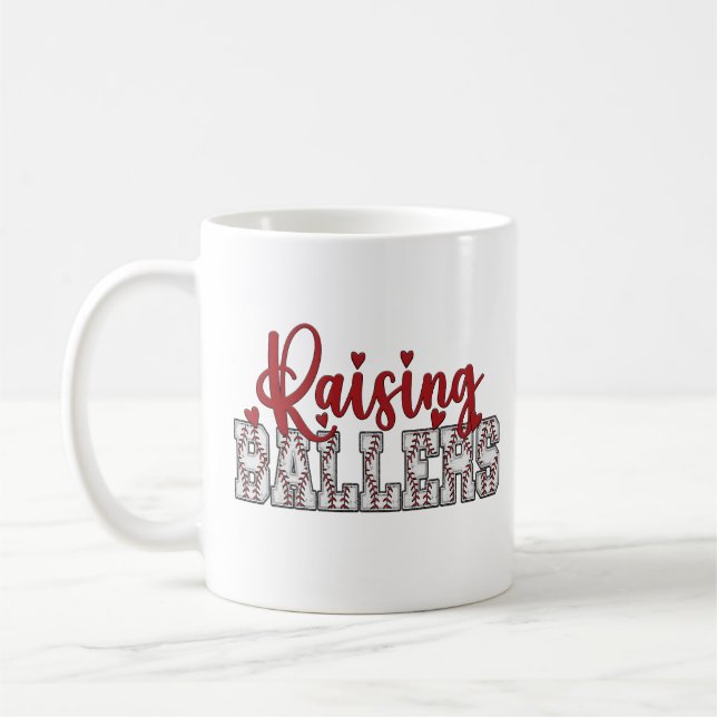 Raising Ballers Baseball Mug (Left)