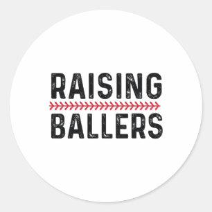 Raising Byllers Funny Mum Bysebyll  Classic Round Sticker