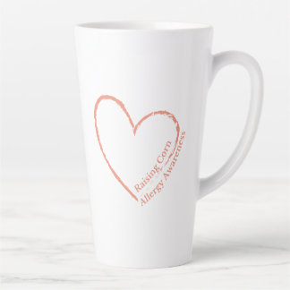 Raising Corn Allergy Awareness Heart Latte Mug