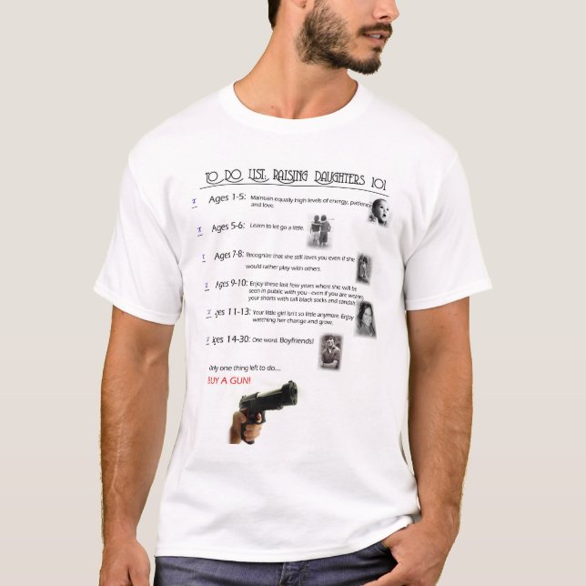 Raising Daughters 101 T-Shirt (Front)