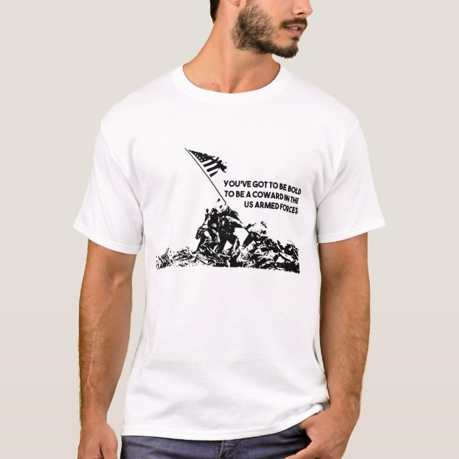 Raising Flag on Iwo Jima US Armed Forces T-Shirt (Front)