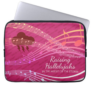 RAISING HALLELUJAHS IN STORM Personalised PINK Laptop Sleeve