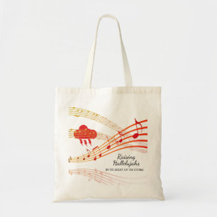 RAISING HALLELUJAHS IN THE STORM Personalised RED Tote Bag