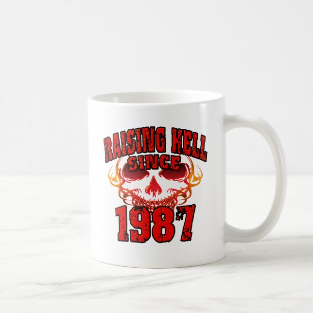 Raising Hell since 1987.png Coffee Mug (Right)