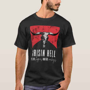 Raising-Hell With The Hippies And Cowboys Western  T-Shirt
