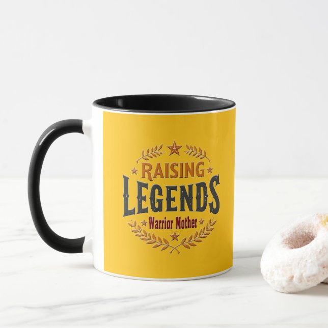 Raising Legends – Warrior Mother Design Mug (With Donut)