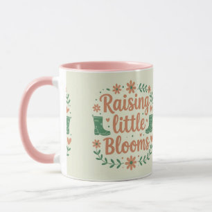 Raising little blooms mom life mug