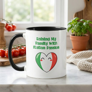 Raising My Family With Italian Passion Design Mug