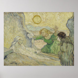 Raising of Lazarus after Rembrandt by Van Gogh Poster