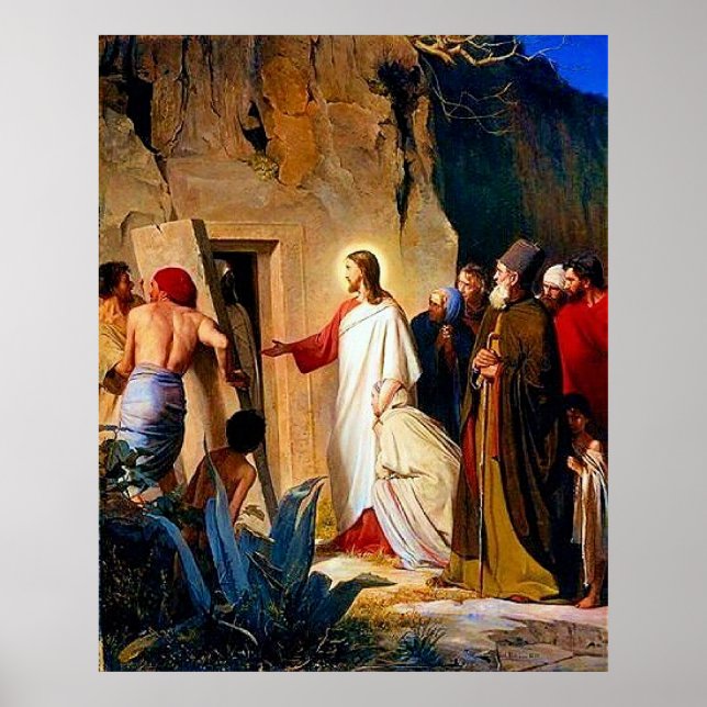 Raising of Lazarus, Carl Bloch, Poster (Front)
