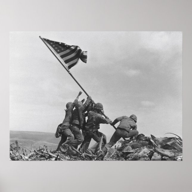 Raising the Flag on Iwo Jima Poster (Front)