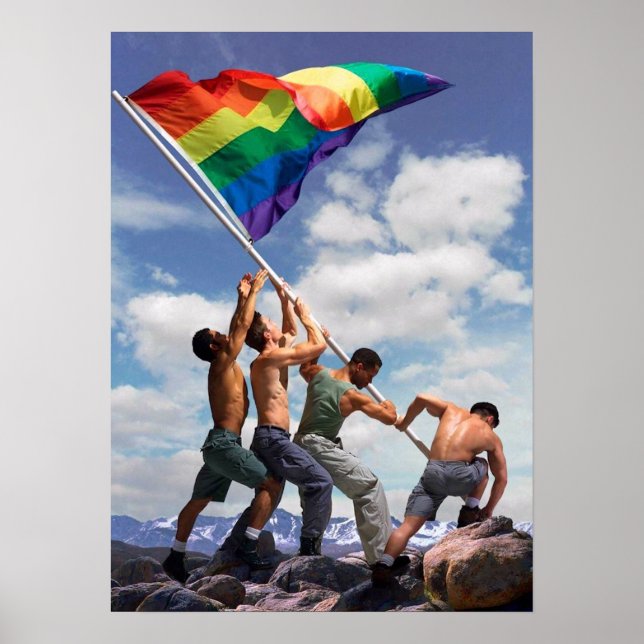 Raising the Rainbow Flag Poster (Front)