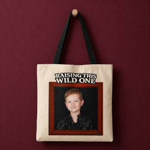 Raising This Wild One Custom Kid Photo Tote Bag