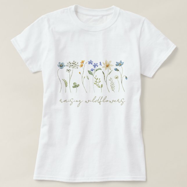 Raising wildflowers Floral Neutral Woman T-Shirt (Design Front)