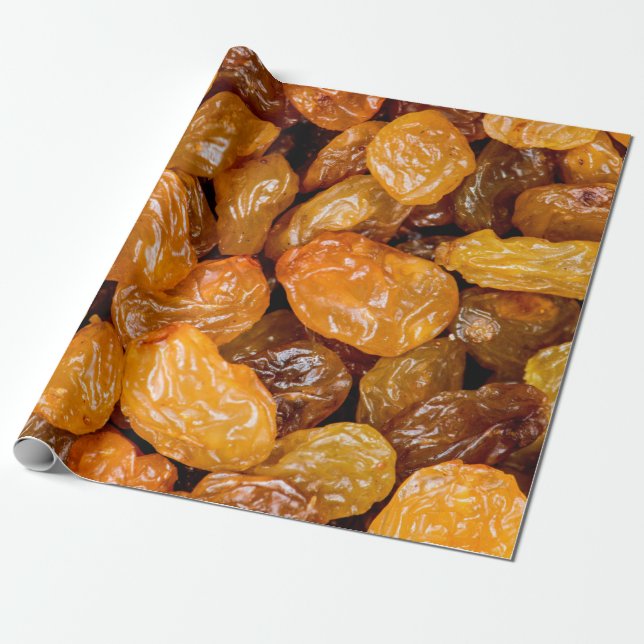 Raisins close up photo texture background. wrapping paper (Unrolled)