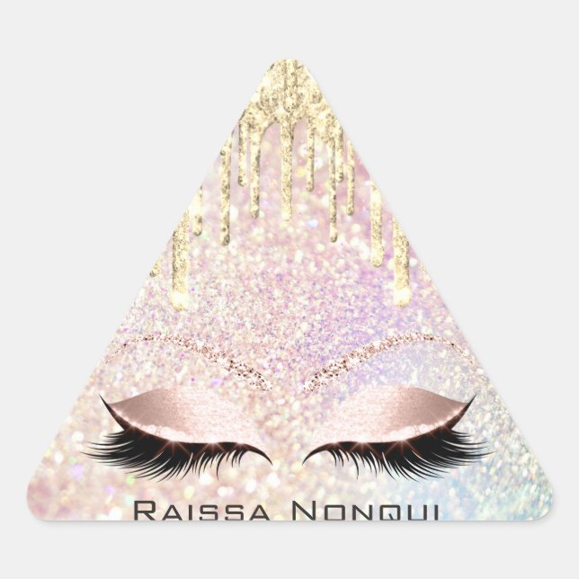 Raissa Crown 16th 15th Bridal Holographic3 Triangle Sticker (Front)