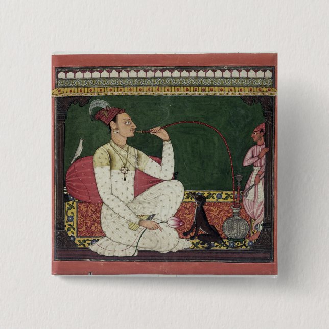 Raja Medini Pal, inscribed on the reverse in Takar 15 Cm Square Badge (Front)